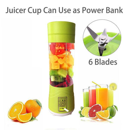 133 Portable Usb Electric Juicer - 6 Blades (Protein Shaker)