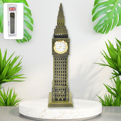 Big Ben London Clock Tower Miniature Metal Statue - Elegant Home Decor And Perfect Gifting Option