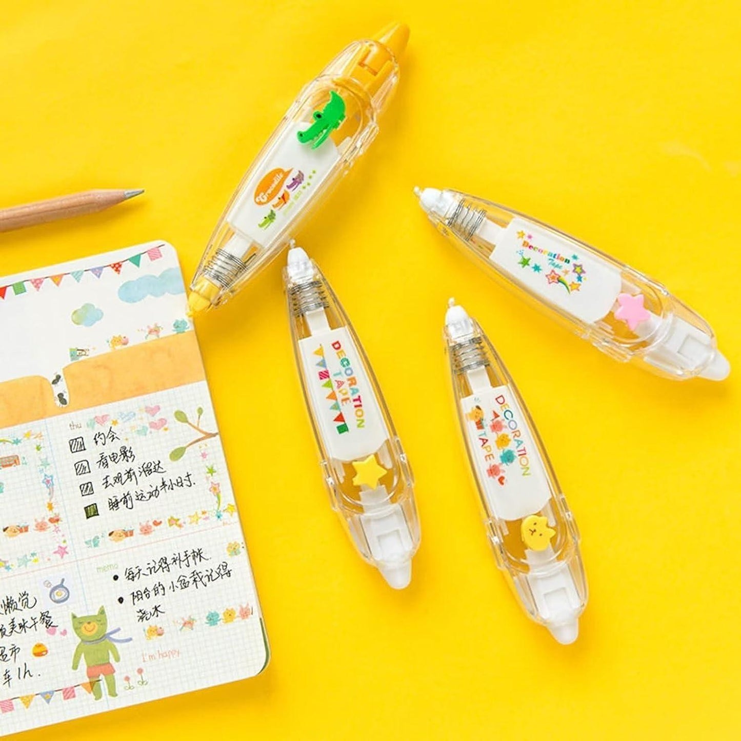 Decoration Tape Cute Novelty Sticker Pen Machine (Pack of 2)