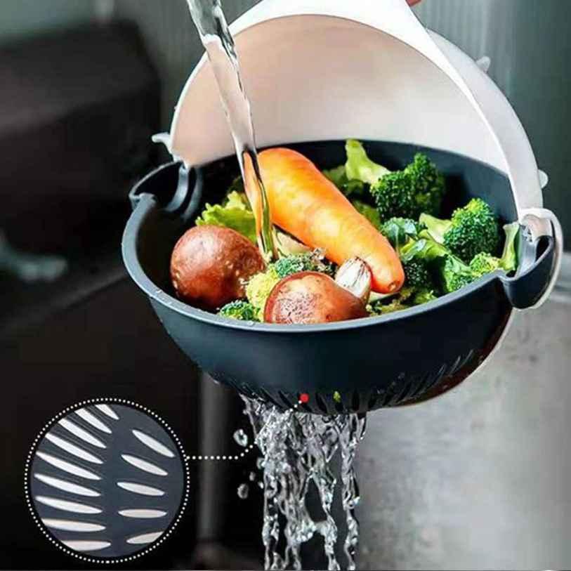 7 in 1 Vegetable Cutter with Drain Basket Large Capacity