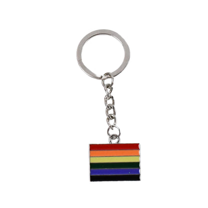 Rainbow Design Metal Keyring Key Chain (1 Pc)