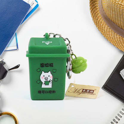 Trash Can Keychain Recycle Can Keyring Novelty Keychain Garbage Classification Keyholder For And Adults