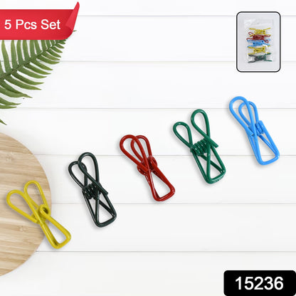 Metal Clothes Pins Clips (5 Pcs Set)