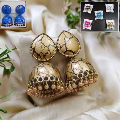 Jhumka Earrings  Buti For Women  Girls (1 Pair  Mix Color  Design)