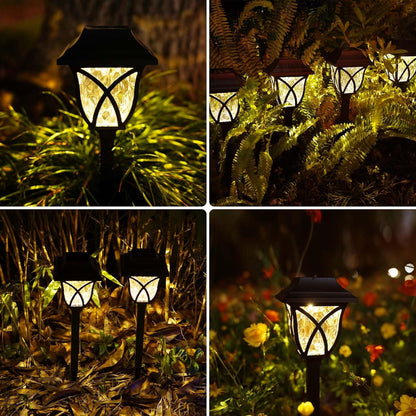 Solar Pathway Lights Outdoor Garden Lights (2 Pcs Set)