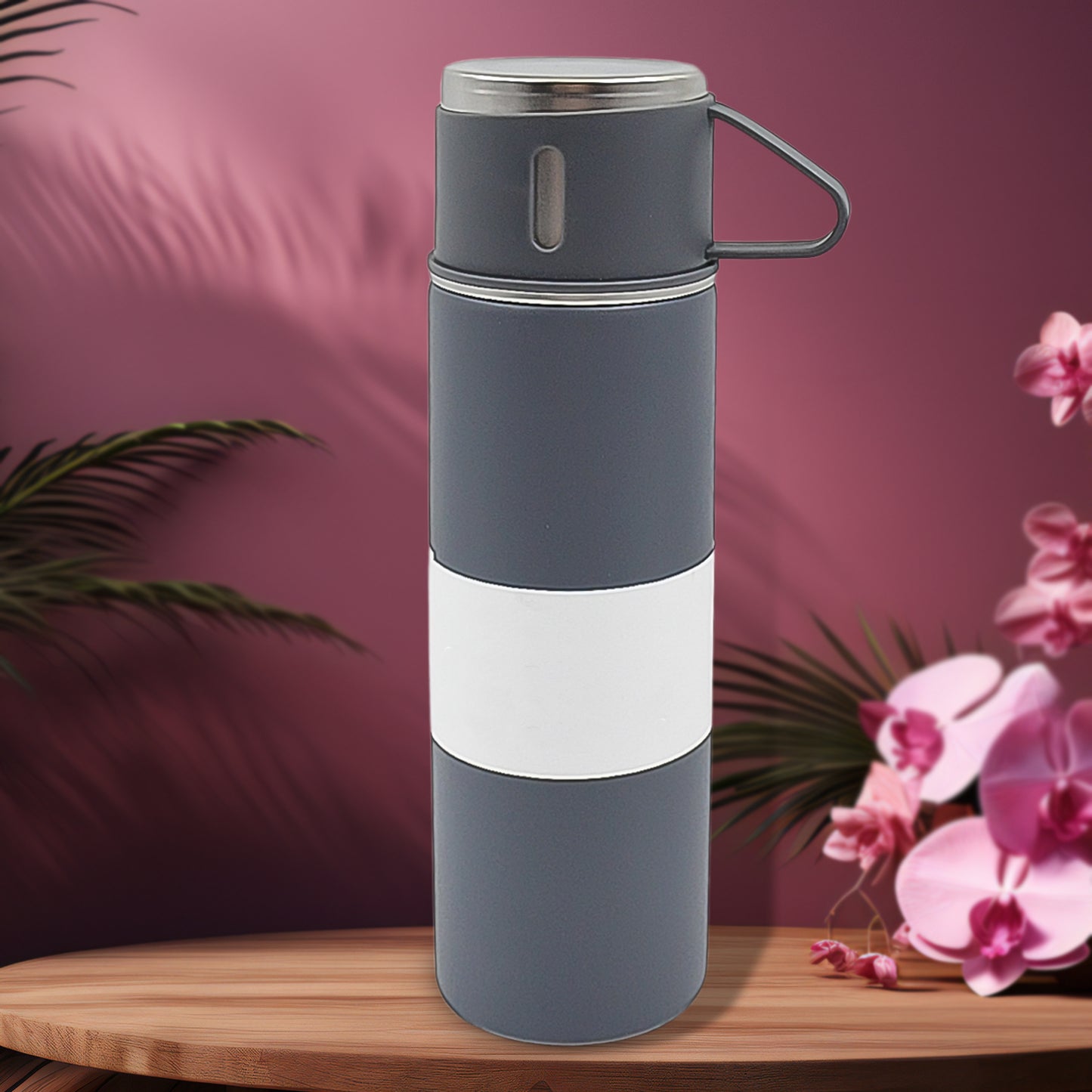 Stainless Steel Vacuum Insulated Water Bottle With Coffee  Tea Mug (500 Ml)