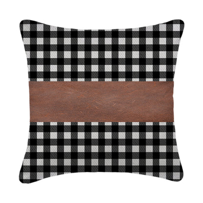 Pillow Covers Leather  Cotton Cushion Covers (15  15 Inch  1 Pair  2 Pc)