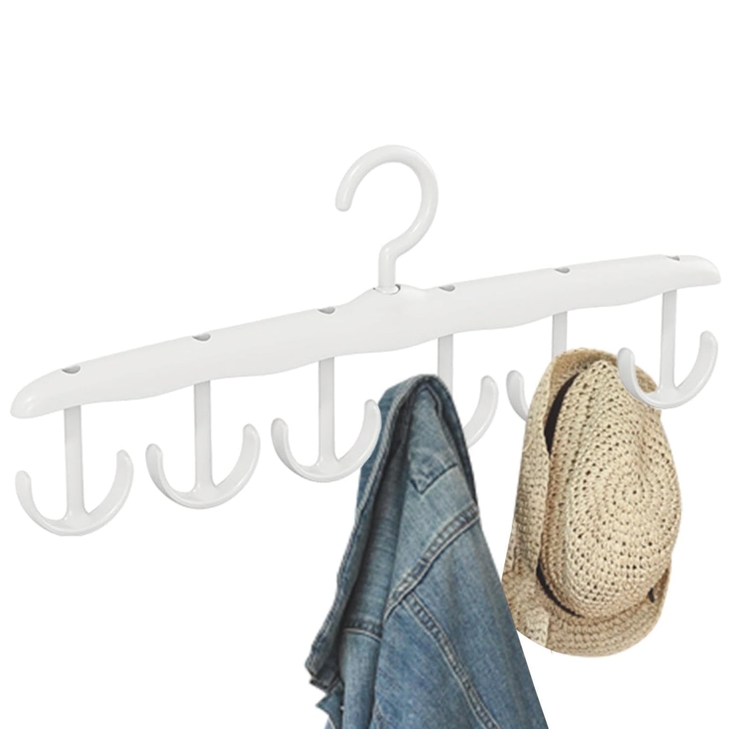 13948 Tank Top Hanger 12-hook Space Saving Hanger Capacity Rotatable Wood Space Saving Hanger Closet Organizers And Storage For Dorm  Apartment For Tank Top