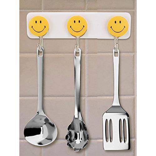 1111 Self Adhesive Smiley Face Wall Hooks (Pack Of 3)