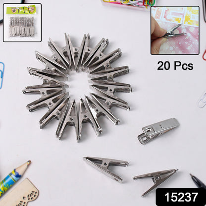 Cloth Drying Pins Stainless Steel Cloth Clips (20 Pcs Set)