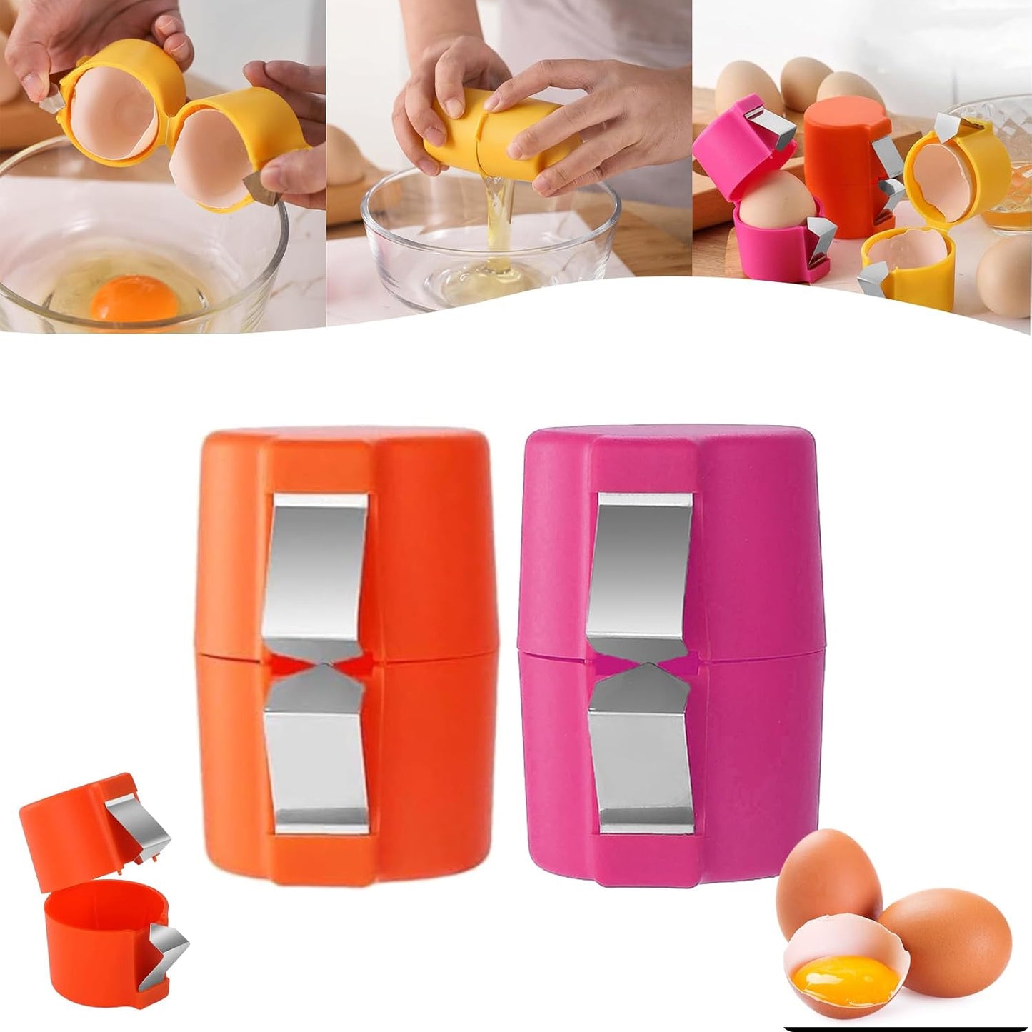 Egg Shell Opener Egg Cracker Tool For Raw Eggs Handheld (1 Pc)