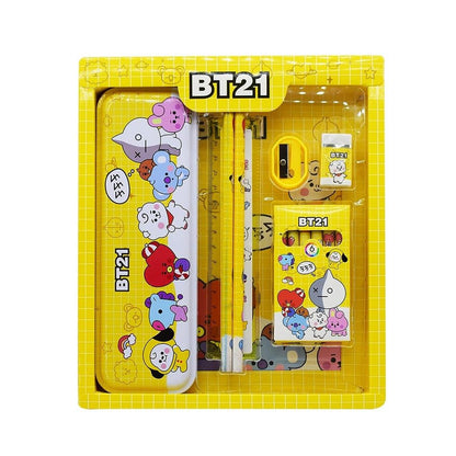 3294 Stationery Kit For Kids - Stationery Set Includes Metal Pencil Box Sharpener Pencil And Eraser Set School Supply Set Birthday Return Gift For Kids Boys Girls (12 Pc Set)