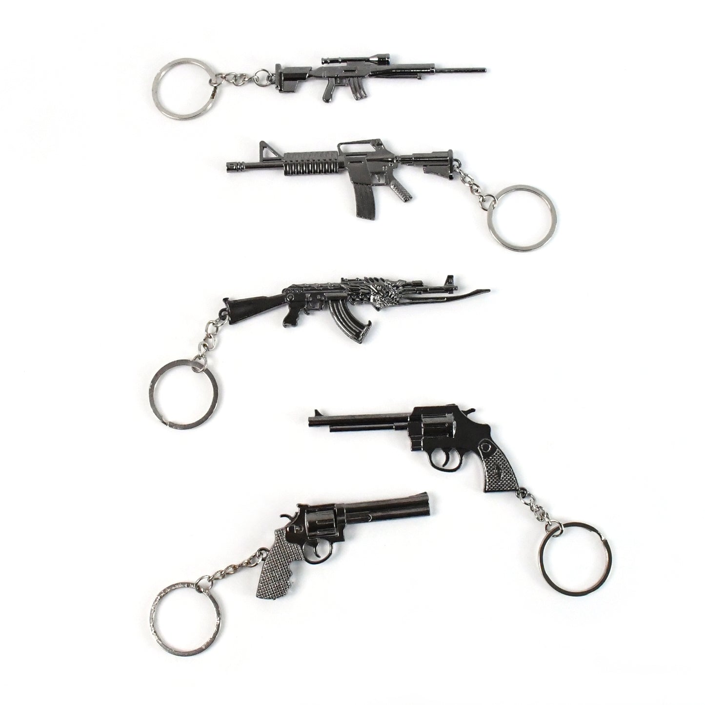 Mix Design Metal Gun Keychain With Case (1 Pc  Mix Design)